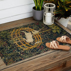 The Unicorn Rests in a Garden from the Unicorn Tapestries Outdoor Rug Gallery Image 2
