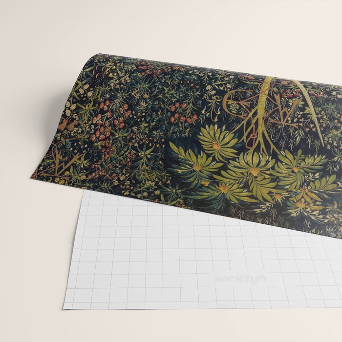 The Unicorn Rests in a Garden from the Unicorn Tapestries Wrapping Paper Gallery Image 2