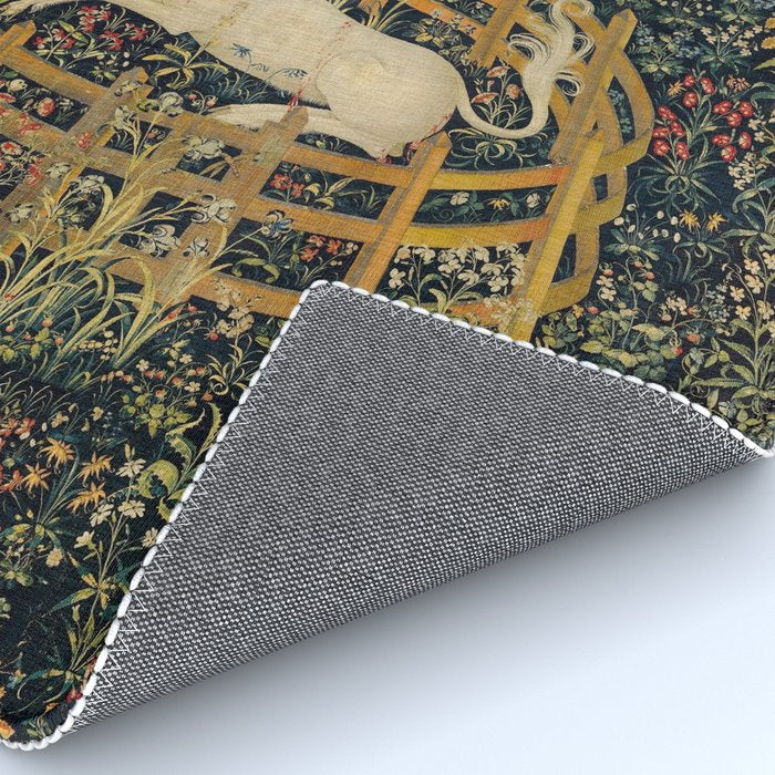 The Unicorn Rests in a Garden from the Unicorn Tapestries Rug Gallery Image 4