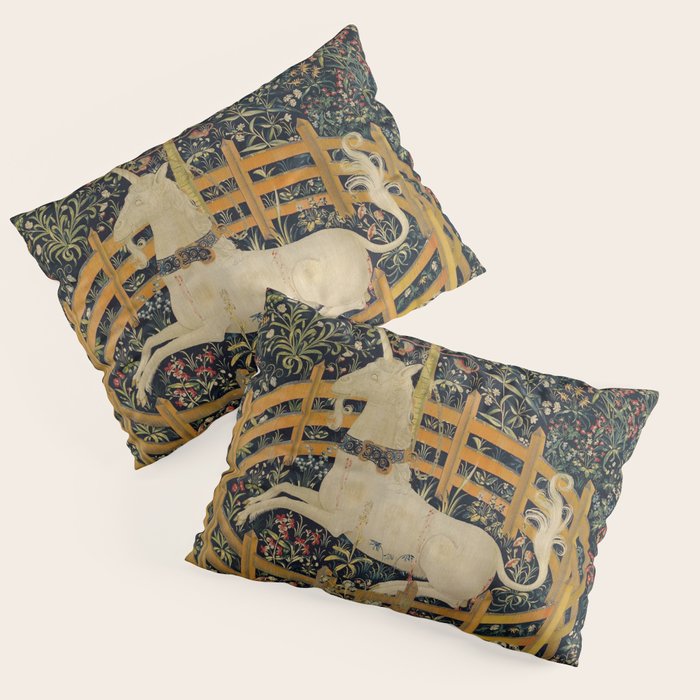 The Unicorn Rests in a Garden from the Unicorn Tapestries Pillow Sham Gallery Image 3