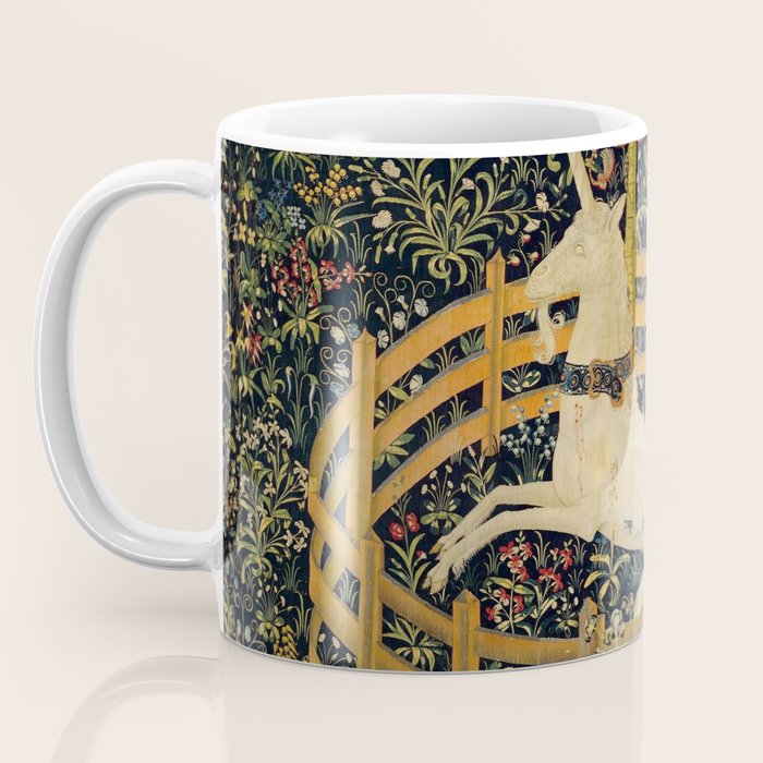 The Unicorn Rests in a Garden from the Unicorn Tapestries Coffee Mug Gallery Image 3
