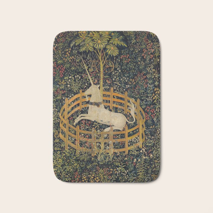 The Unicorn Rests in a Garden from the Unicorn Tapestries Bath Mat Gallery Image 1