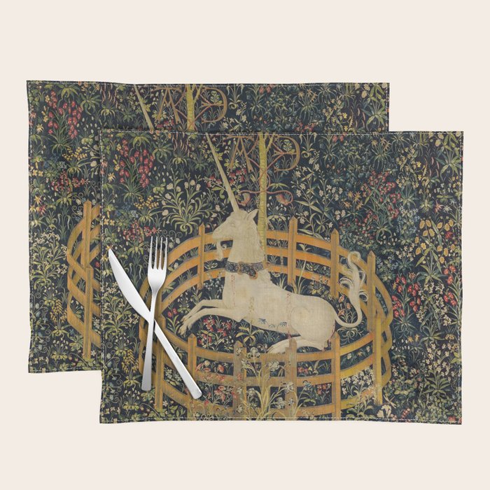 The Unicorn Rests in a Garden from the Unicorn Tapestries Placemat Gallery Image 1