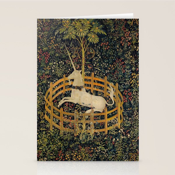 The Unicorn Rests in a Garden from the Unicorn Tapestries Stationery Card Gallery Image 2