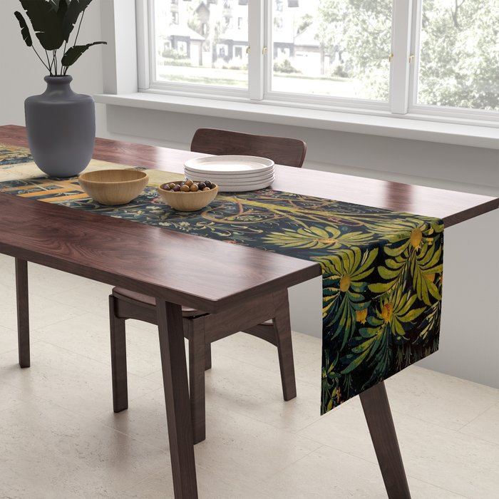 The Unicorn Rests in a Garden from the Unicorn Tapestries Table Runner Gallery Image 2