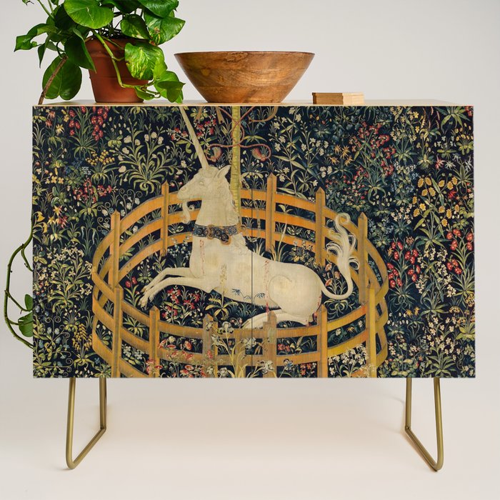 The Unicorn Rests in a Garden from the Unicorn Tapestries Credenza Gallery Image 1