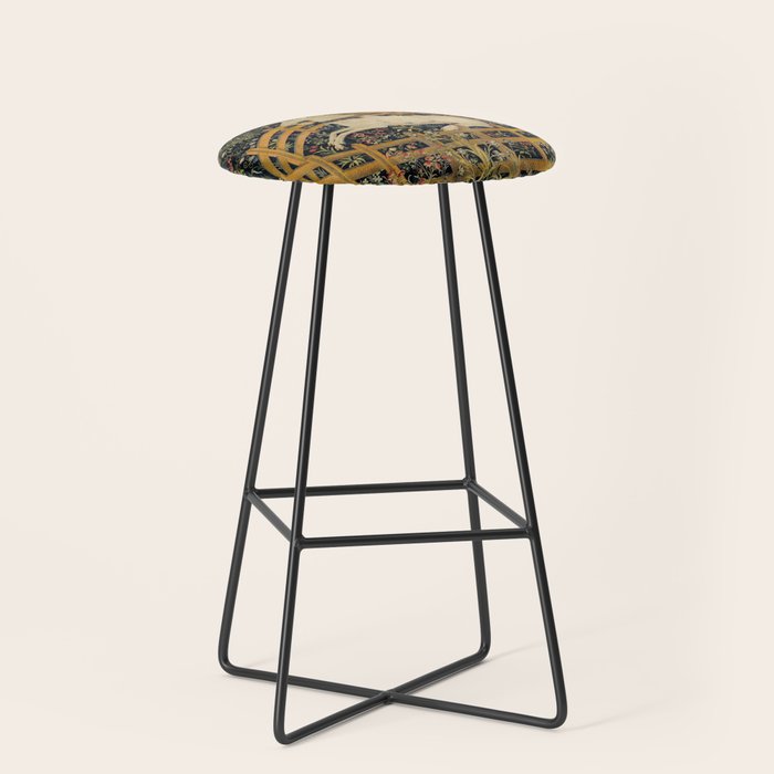 The Unicorn Rests in a Garden from the Unicorn Tapestries Stool Gallery Image 1