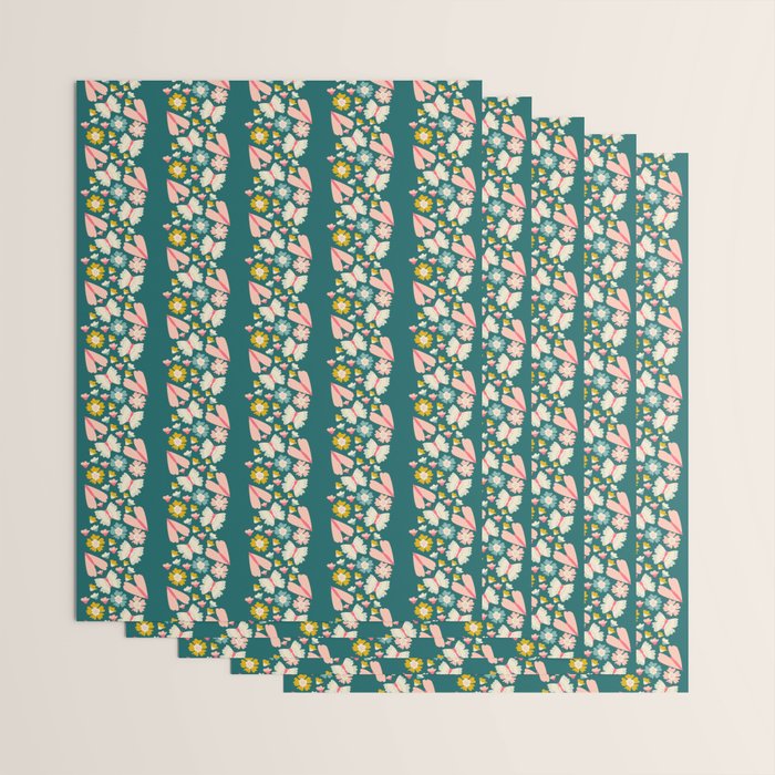 Floral Stripe Wrapping Paper Gallery Image 3