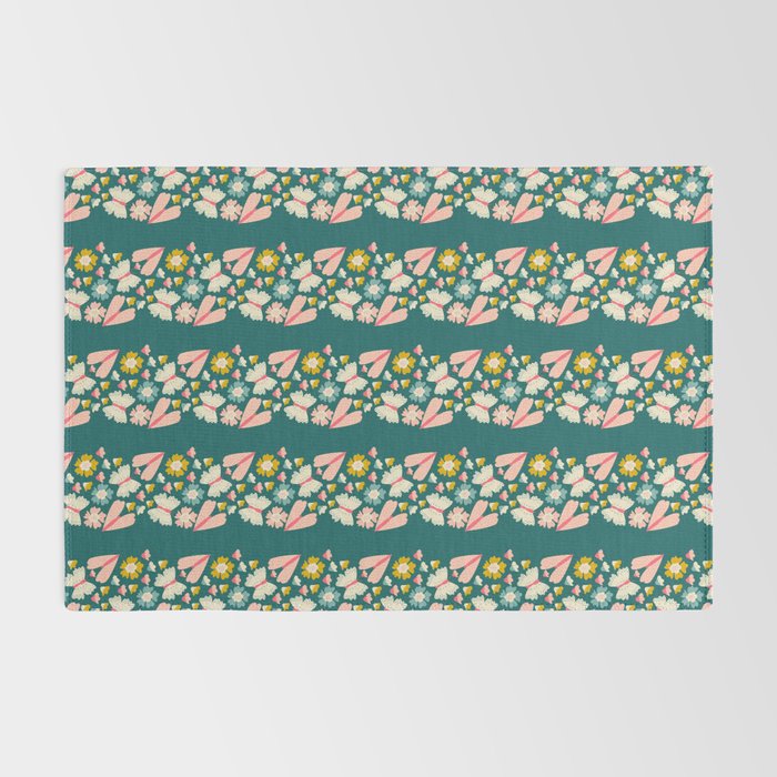 Floral Stripe Rug Gallery Image 2