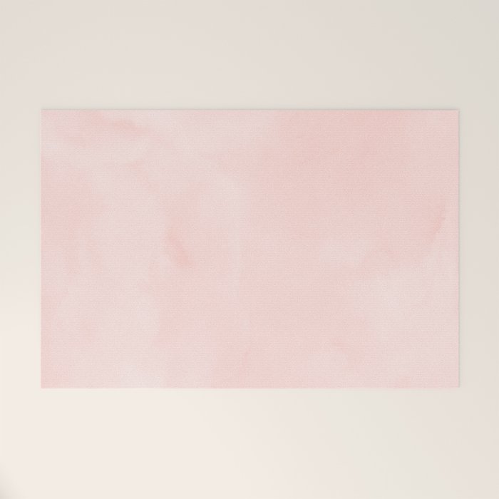Seashell Pink Watercolor Welcome Mat Gallery Image 1