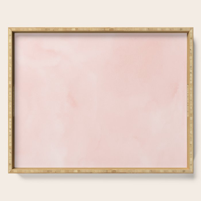 Seashell Pink Watercolor Serving Tray Gallery Image 1