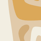Mid Century Modern Abstract Kwaito Pattern in Muted Mustard Gold and Neutral Beige Coffee Mug Gallery Image 2
