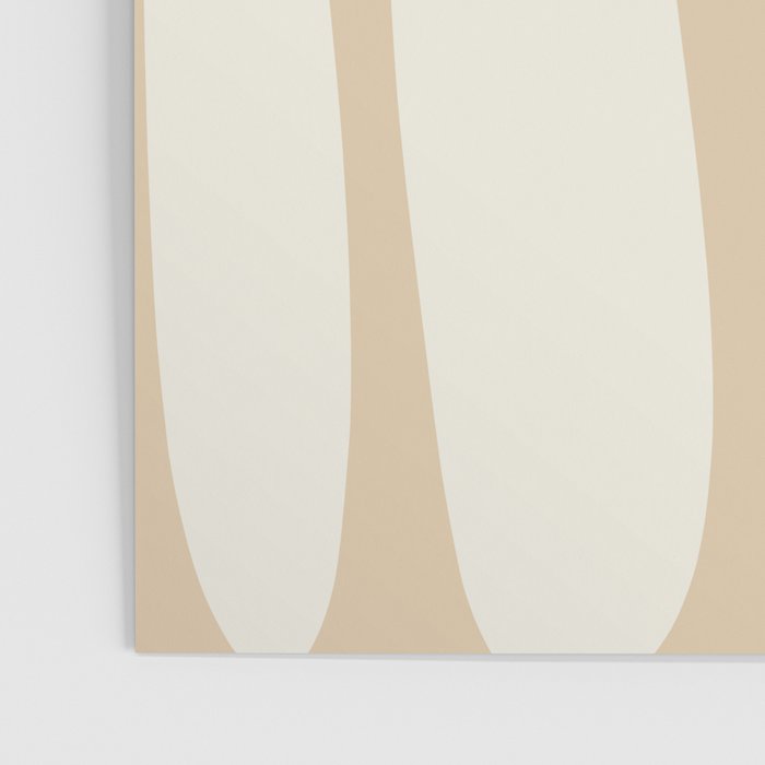 Mid Century Modern Abstract Kwaito Pattern in Muted Mustard Gold and Neutral Beige Poster Gallery Image 3