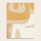 Mid Century Modern Abstract Kwaito Pattern in Muted Mustard Gold and Neutral Beige Notebook Gallery Image 4