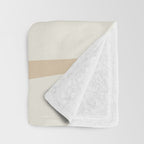 Mid Century Modern Abstract Kwaito Pattern in Muted Mustard Gold and Neutral Beige Throw Blanket Gallery Image 3