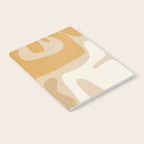 Mid Century Modern Abstract Kwaito Pattern in Muted Mustard Gold and Neutral Beige Notebook Gallery Image 2