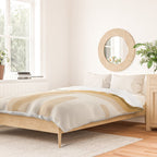 Mid Century Modern Abstract Kwaito Pattern in Muted Mustard Gold and Neutral Beige Duvet Cover Gallery Image 2