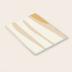 Mid Century Modern Abstract Kwaito Pattern in Muted Mustard Gold and Neutral Beige Notebook Gallery Image 3