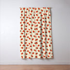 Sweet Strawberries - Red, Black, Cream, and White Window Curtain Gallery Image 3