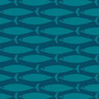 Mid Century Modern Fish Minimalist Geo Pattern in Teal Blue Coffee Mug Gallery Image 2