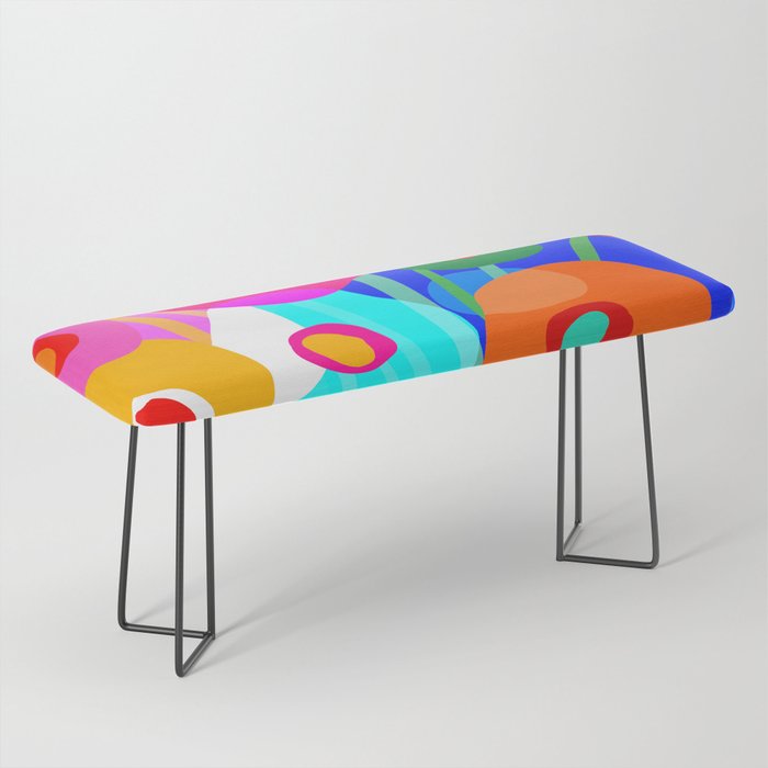 Minimal Matisse Floral Bouquet Poster on Azure Blue Bench Gallery Image 1