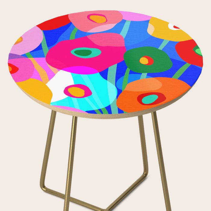 Minimal Matisse Floral Bouquet Poster on Azure Blue Side Table Gallery Image 2