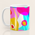 Minimal Matisse Floral Bouquet Poster on Azure Blue Coffee Mug Gallery Image 3