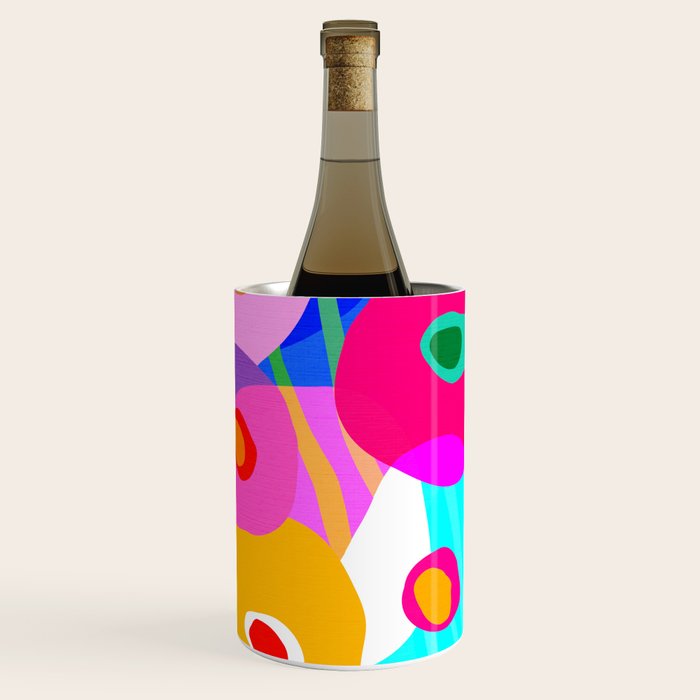 Minimal Matisse Floral Bouquet Poster on Azure Blue Wine Chiller Gallery Image 2