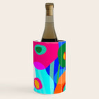 Minimal Matisse Floral Bouquet Poster on Azure Blue Wine Chiller Gallery Image 1