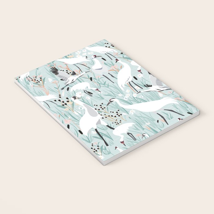 Whooping cranes comeback species light blue  Notebook Gallery Image 3