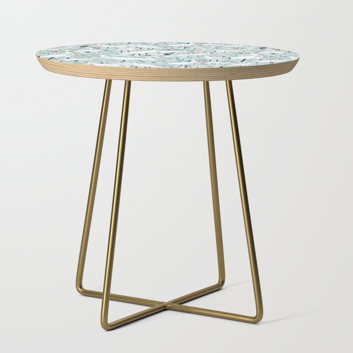 Whooping Cranes Comeback Species Light Blue Side Table
