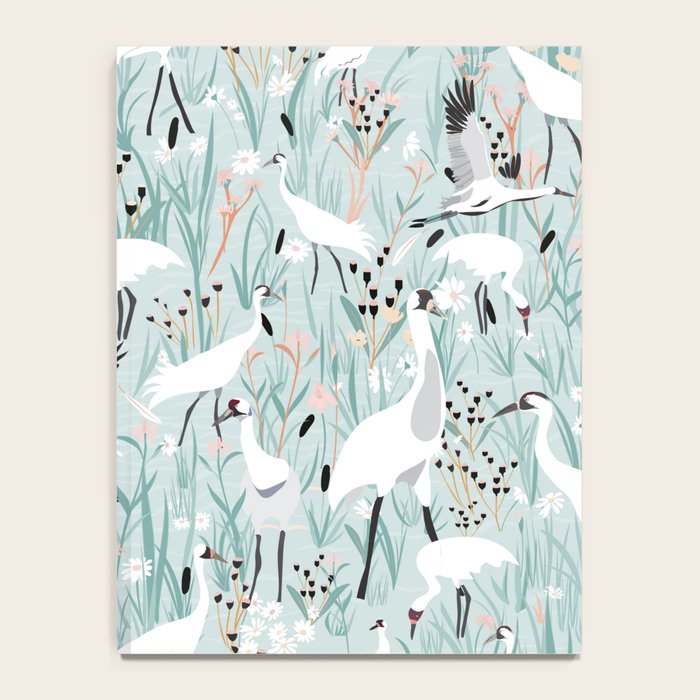 Whooping cranes comeback species light blue  Notebook Gallery Image 4