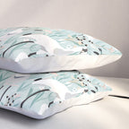 Whooping cranes comeback species light blue  Pillow Sham Gallery Image 3