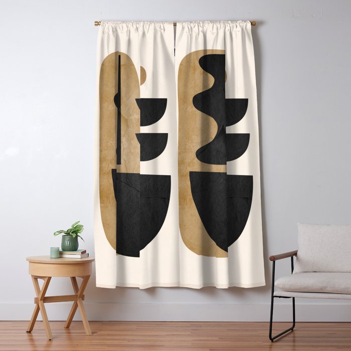 Modern Abstract Minimal Shapes 218 Window Curtain Gallery Image 5