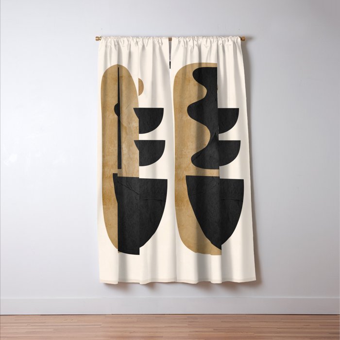 Modern Abstract Minimal Shapes 218 Window Curtain Gallery Image 3