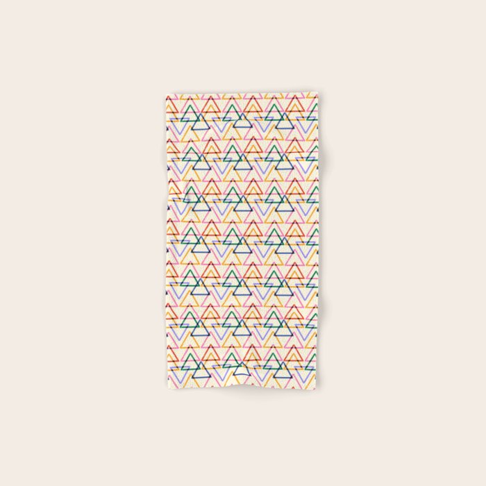 Colorful Triangle Stamp Pattern Bath Towel Gallery Image 1