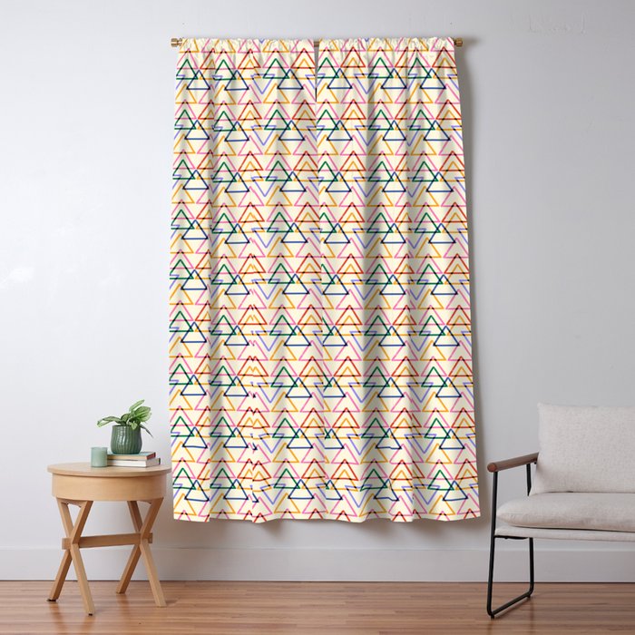 Colorful Triangle Stamp Pattern Window Curtain Gallery Image 5