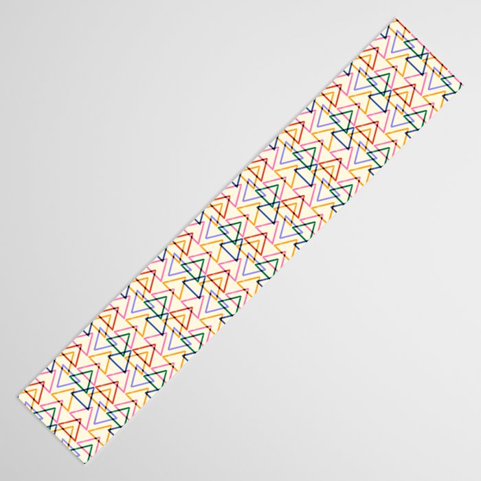 Colorful Triangle Stamp Pattern Table Runner Gallery Image 3