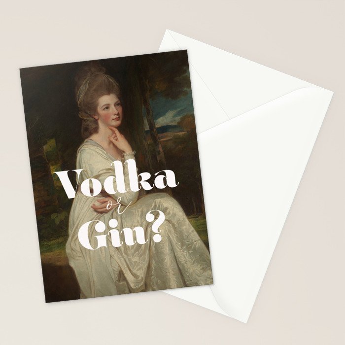 Vodka or Gin? Cocktail Bar Stationery Card Gallery Image 2