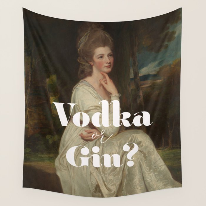 Vodka or Gin? Cocktail Bar Wall Tapestry Gallery Image 1