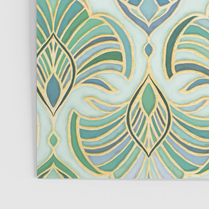 Jade Enamel Art Deco Fans Poster Gallery Image 3