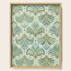 Jade Enamel Art Deco Fans Serving Tray Gallery Image 1