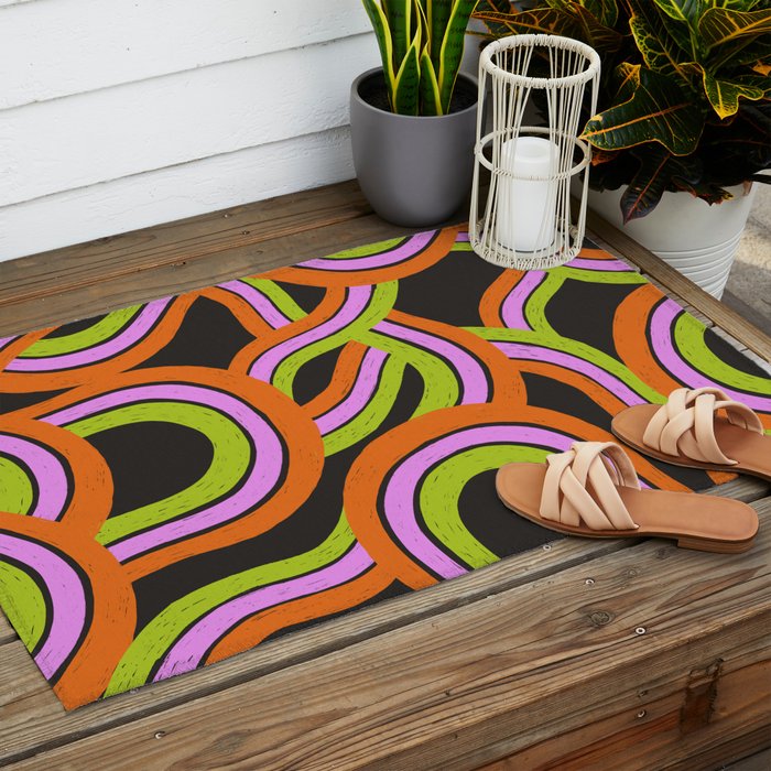 Moka Pot Rainbow - Black Outdoor Rug Gallery Image 2