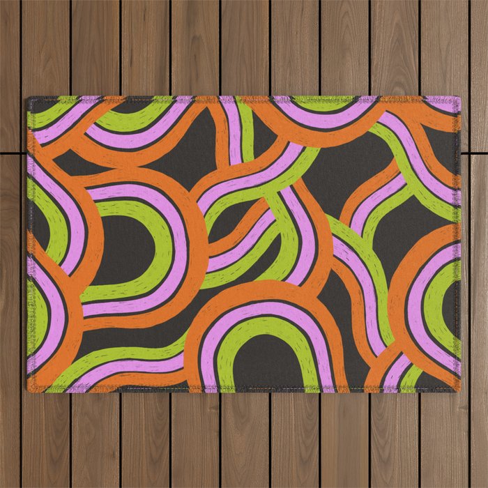 Moka Pot Rainbow - Black Outdoor Rug Gallery Image 1