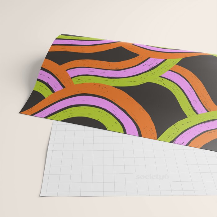 Moka Pot Rainbow - Black Wrapping Paper Gallery Image 2