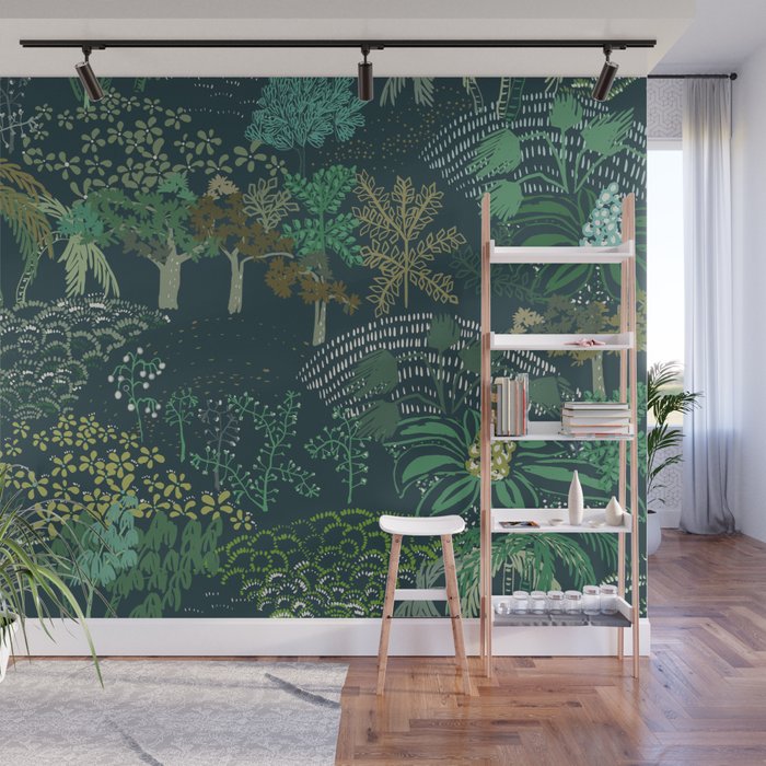 Italian landscape dark green Wall Mural Gallery Image 1