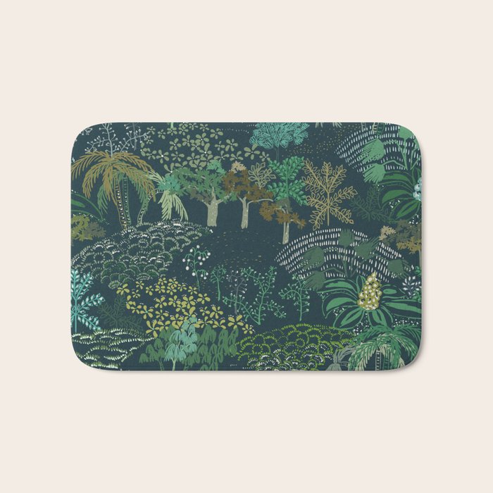 Italian landscape dark green Bath Mat Gallery Image 1