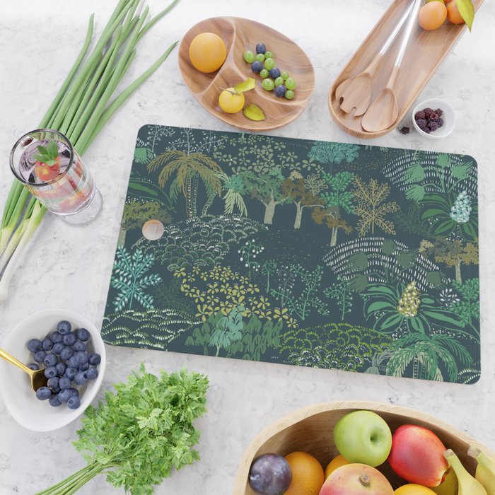 Italian landscape dark green Cutting Board Gallery Image 2