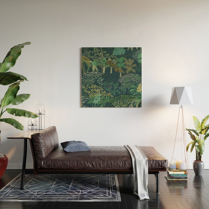 Italian landscape dark green Wood Wall Art Gallery Image 2