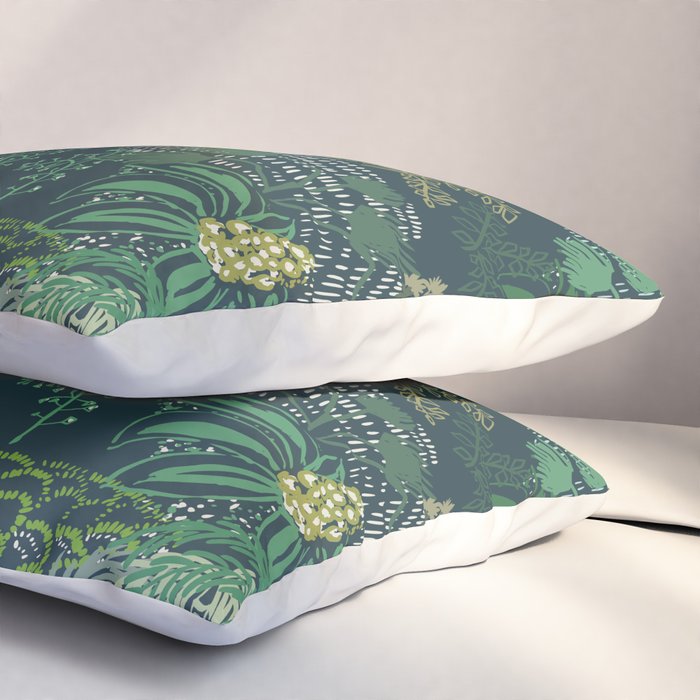 Italian landscape dark green Pillow Sham Gallery Image 3